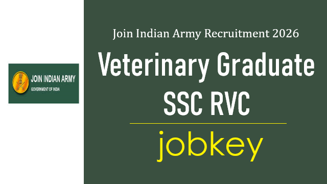 Indian Army SSC RVC Veterinary Graduates Online Form 2026-jobkey